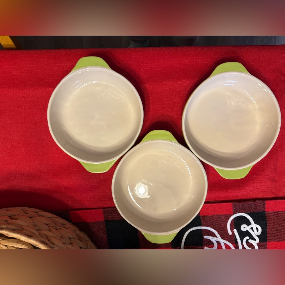 Royal Norfolk Cream and Green Bakeware Trio